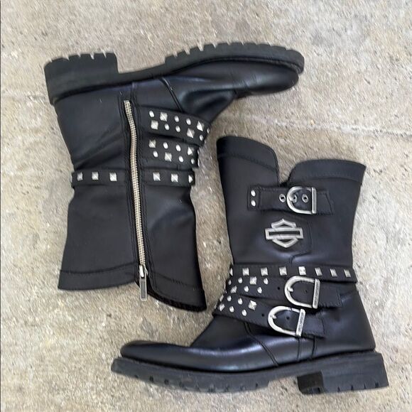 Harley Davidson motorcycle boots. - Picture 1 of 10